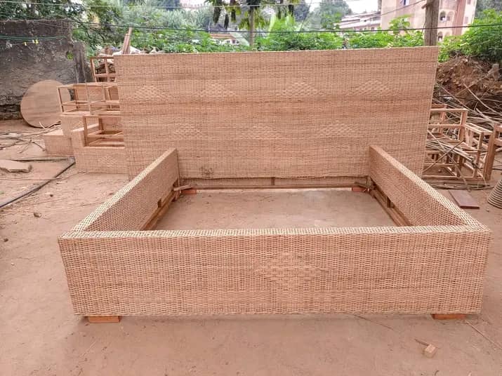 Rattan Wooden Bed